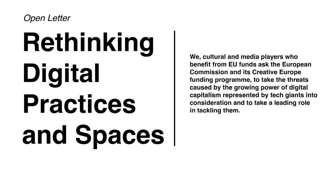 Open letter calling for ethical digital practices in the cultural sector