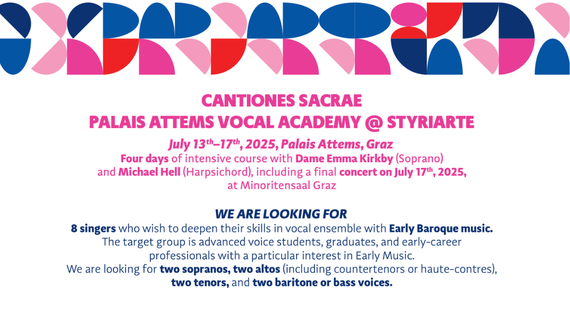 Call for Applications: Palais Attems Vocal Academy 2025