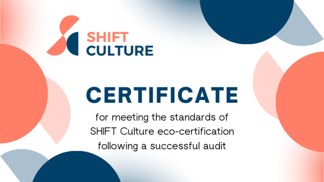 REMA is one of first fifteen European cultural networks to achieve the SHIFT Eco-Certification