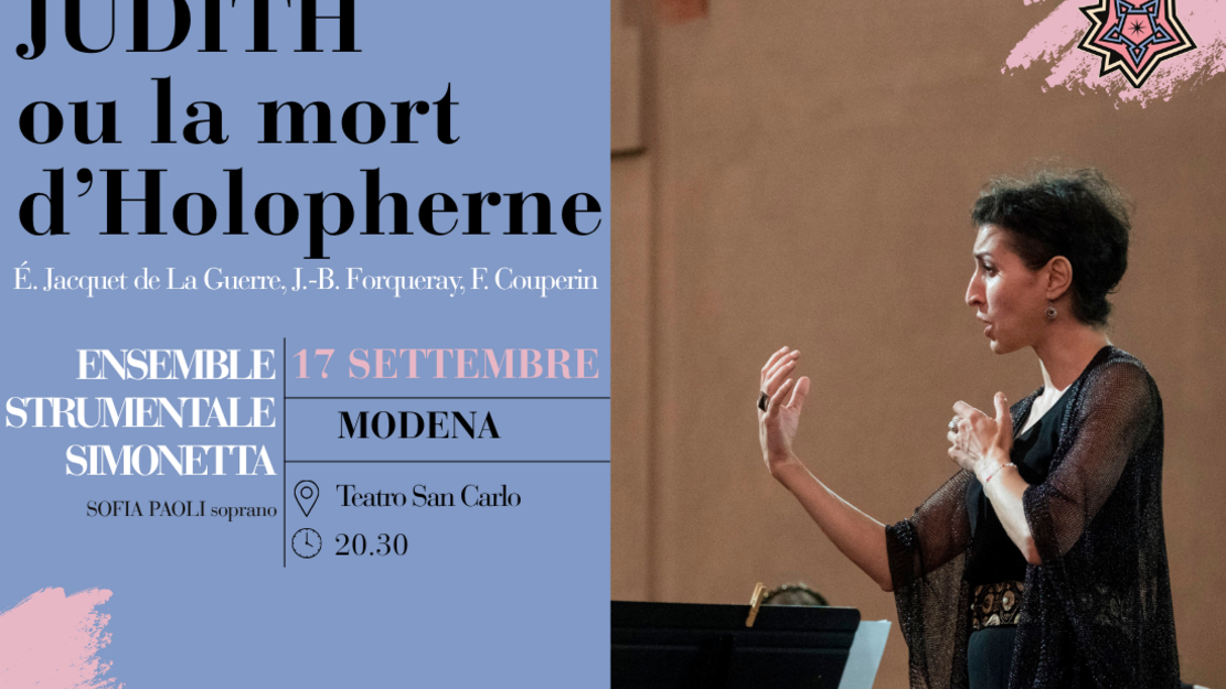 JUDITH ou la mort d’Holopherne. E. Jacquet de La Guerre, J.B. Forqueray, F. Couperin