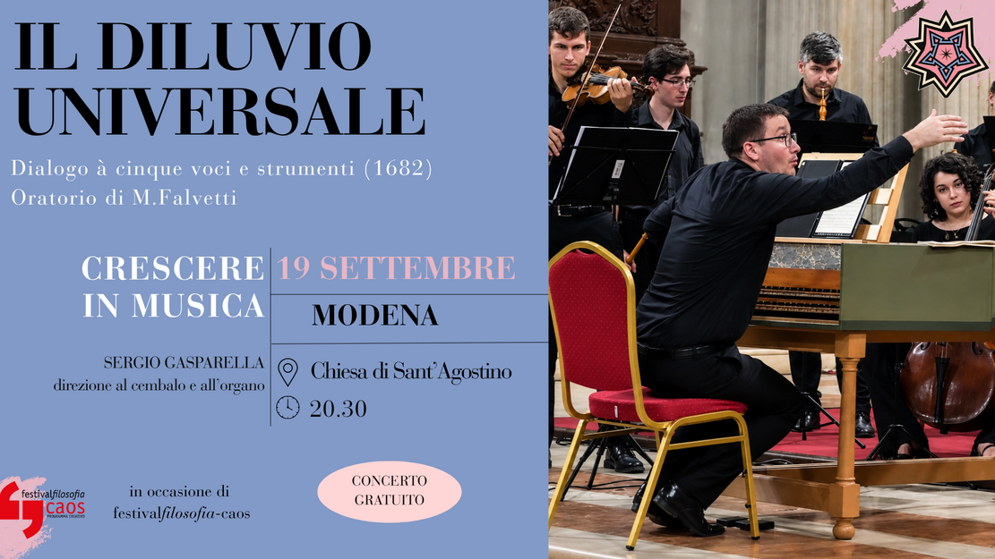 IL DILUVIO UNIVERSALE. Dialogo à cinque voci e strumenti (1682). Oratorio posto in musica da Michelangelo Falvetti, testo di Vincenzo Giattini